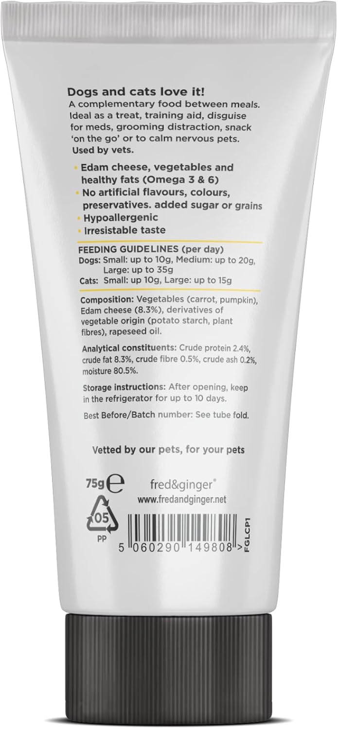 Fred & Ginger Luxury Cheese Paste 75g Tube