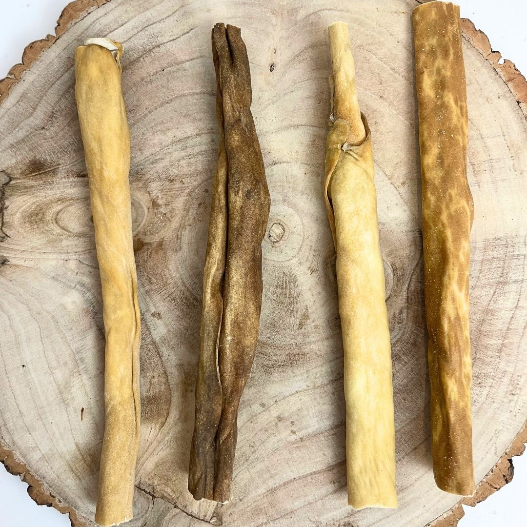 Paddock Farm Goat Skin Roll 30cm - Natural Dog Treat