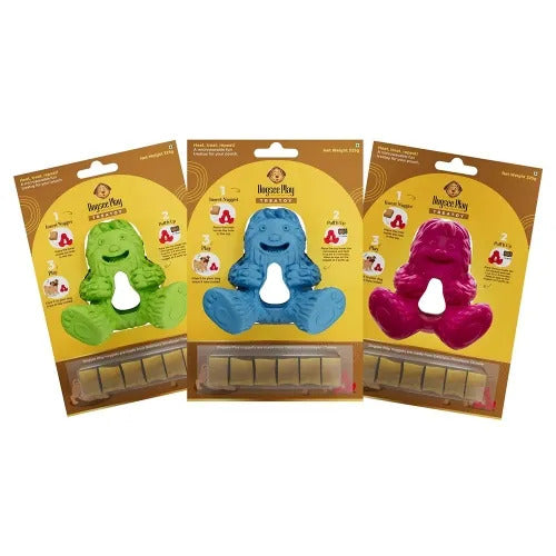 Dogsee Chew Dogs Yeti Dog Toy - 3 Colours With 5 Yak Nuggets enrichment