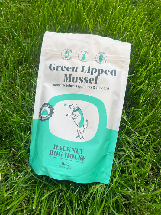 Hackney Dog House Green Lipped Mussel 100g - Joint Health & Anti-Inflammatory Supplement