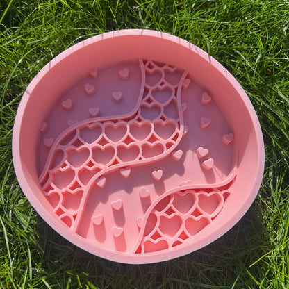 Heart Slow Feeder Enrichment Dog Bowl