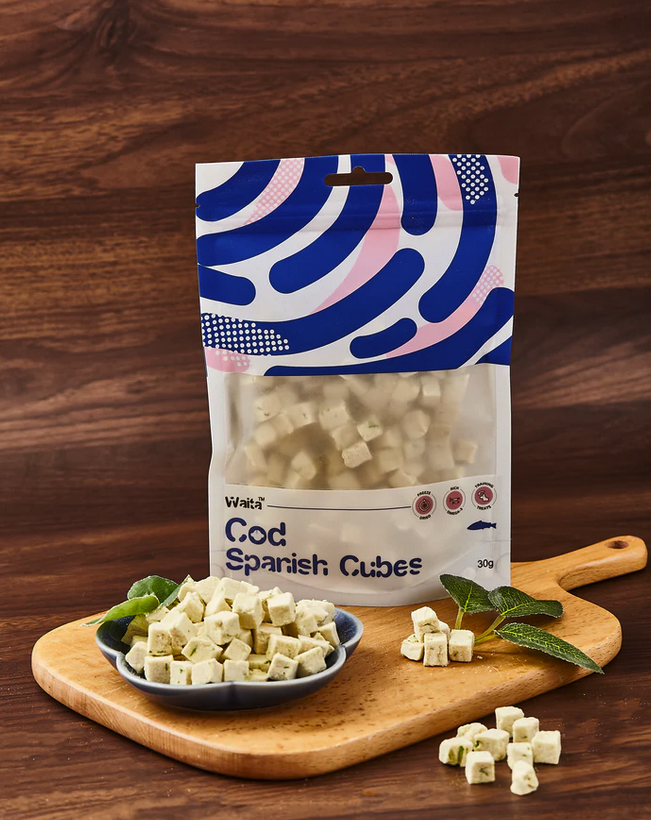 Waita Freeze Dried Cod & Spinach Cubes 30g