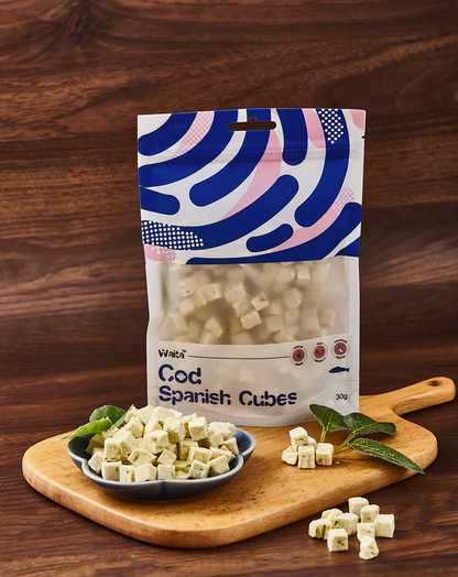 Waita Freeze Dried Cod & Spinach Cubes 30g