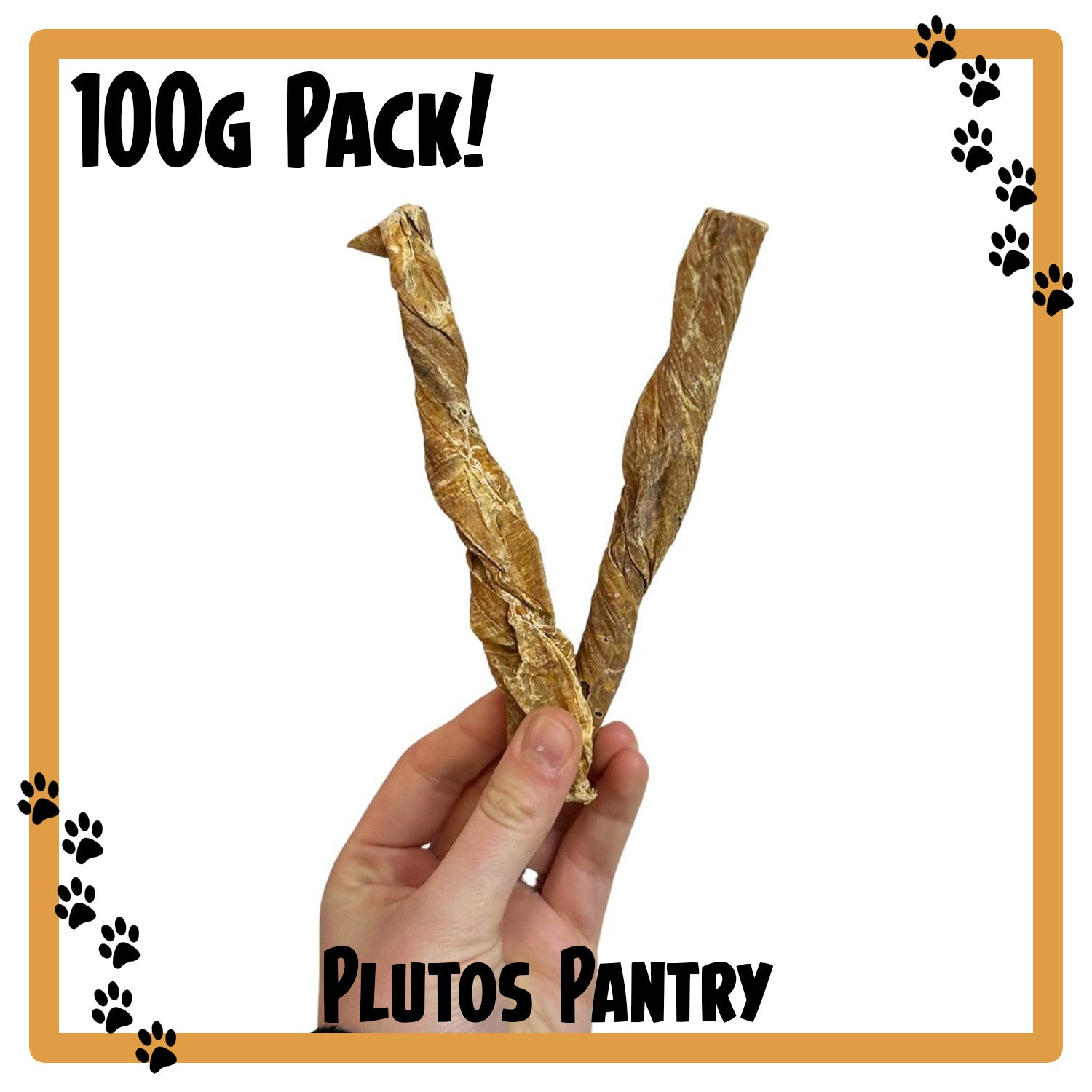 Twisted Beef Bladder Sticks 100g Pack