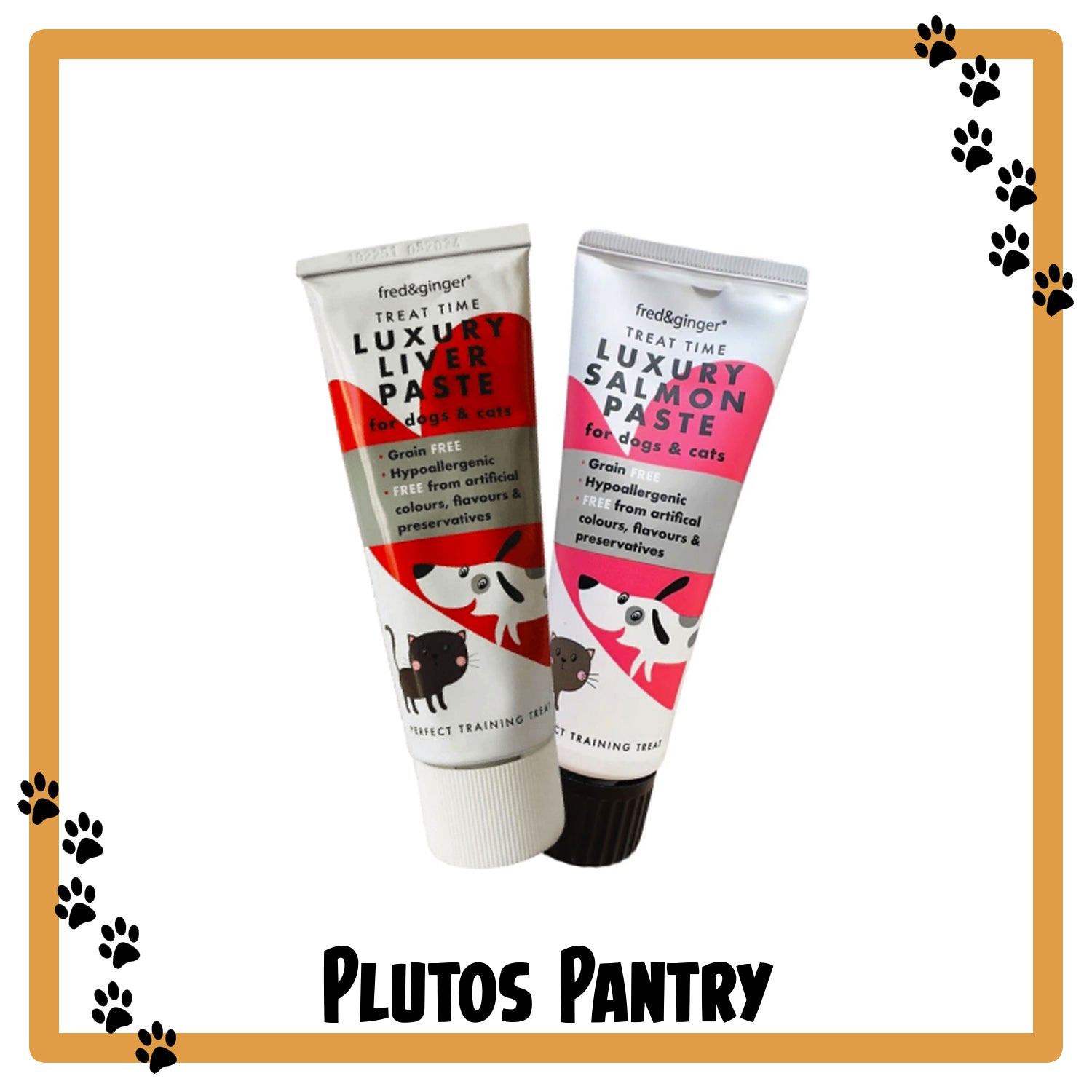 Fred & Ginger Luxury Paste For Cats and Dogs - Liver Or Salmon Flavour treats