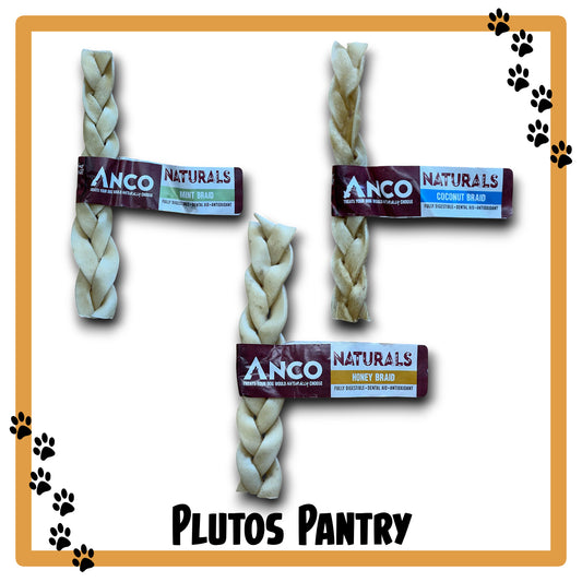A Hint Of Anco Naturals Infused Beef Braids - Mint, Coconut, Honey