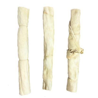 Paddock Farm by Nova Dog Chews  Lamb Skin Roll 30cm - Natural Dog Treat