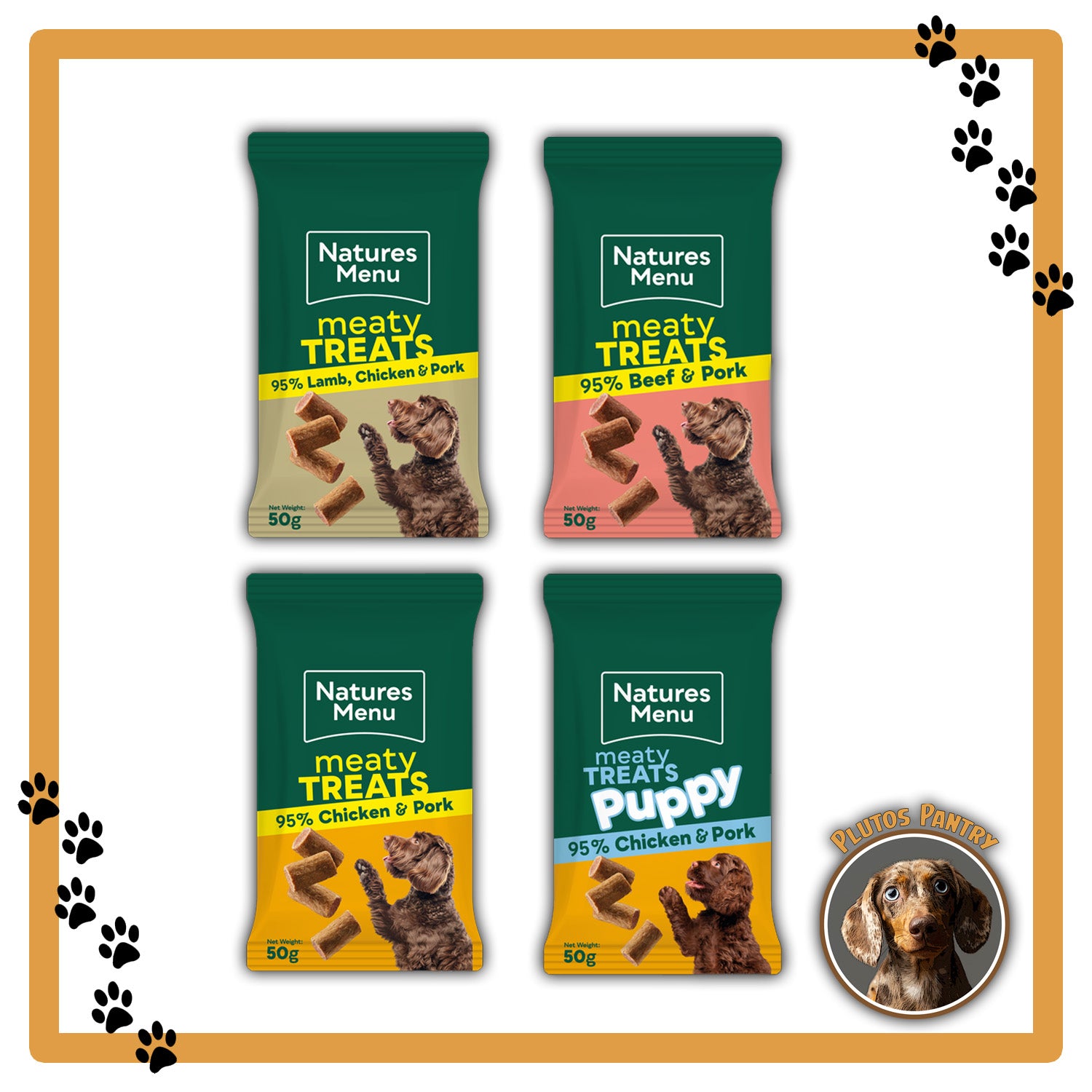 Natures Menu Dog Meaty Treats 50g - 4 Flavours