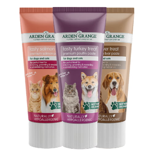 Arden Grange Paste 75g - Liver, Turkey & Salmon - High Value for Walks, Training & Enrichment - For Cat & Dogs