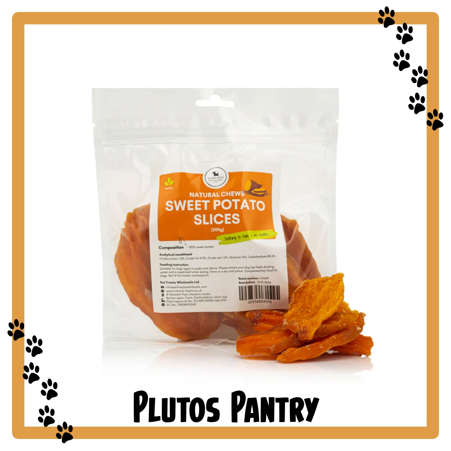 All-Natural Sweet Potato Slices Dog Treat - 200g