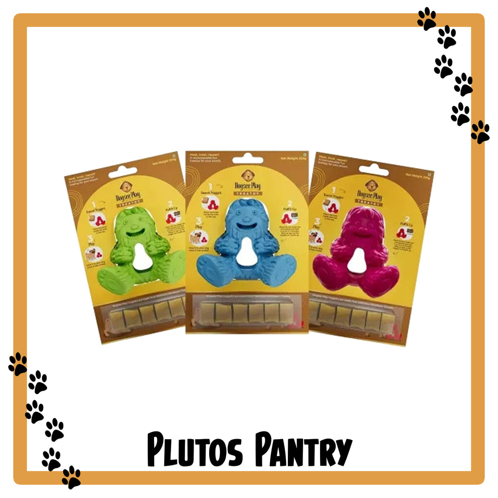 Dogsee Chew Dogs Yeti Dog Toy - 3 Colours With 5 Yak Nuggets enrichment